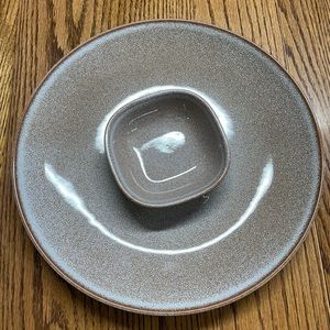 Homer Laughlin plate and dip bowl